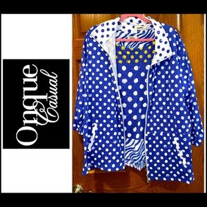 EUC 2X Onque Woman Polka Dot Jacket